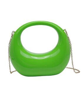 NWT Lime Green Acrylic Sculptural Handbag